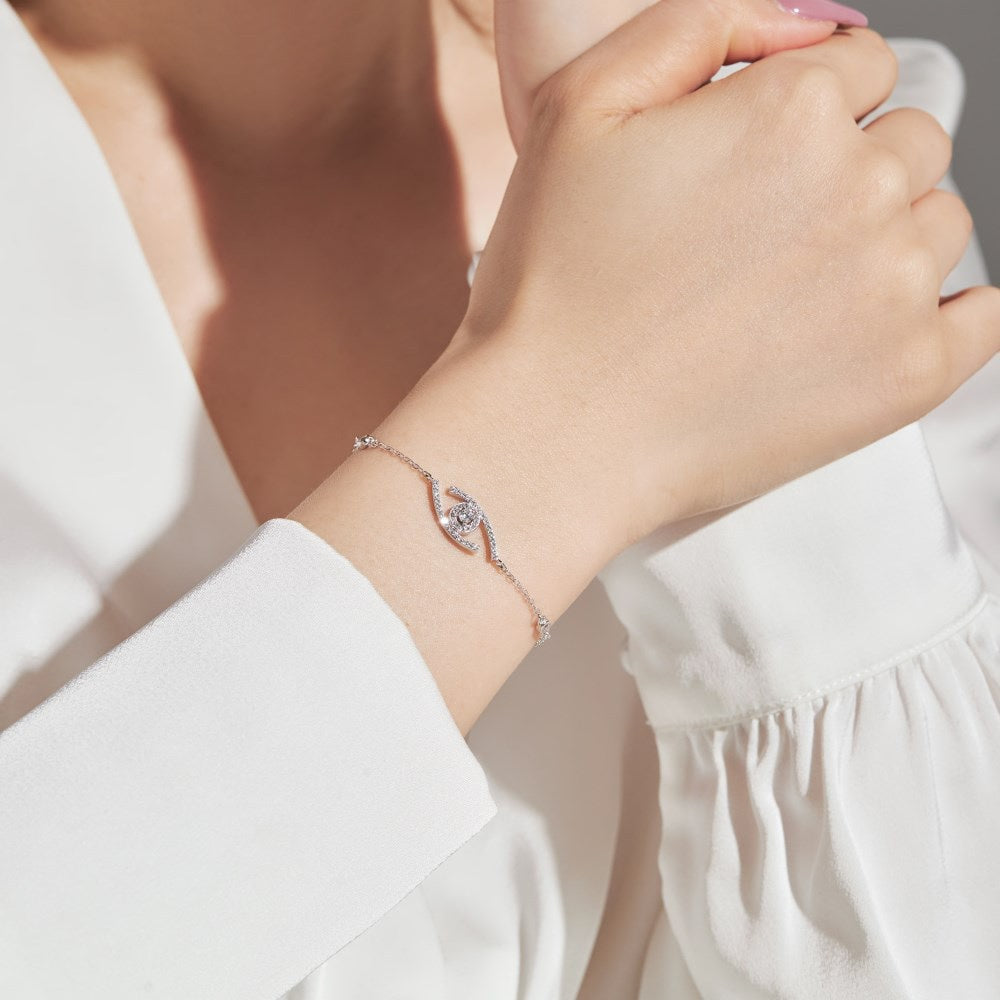 [Luxery]Demo Eye Pave-Set Diamond Bracelet