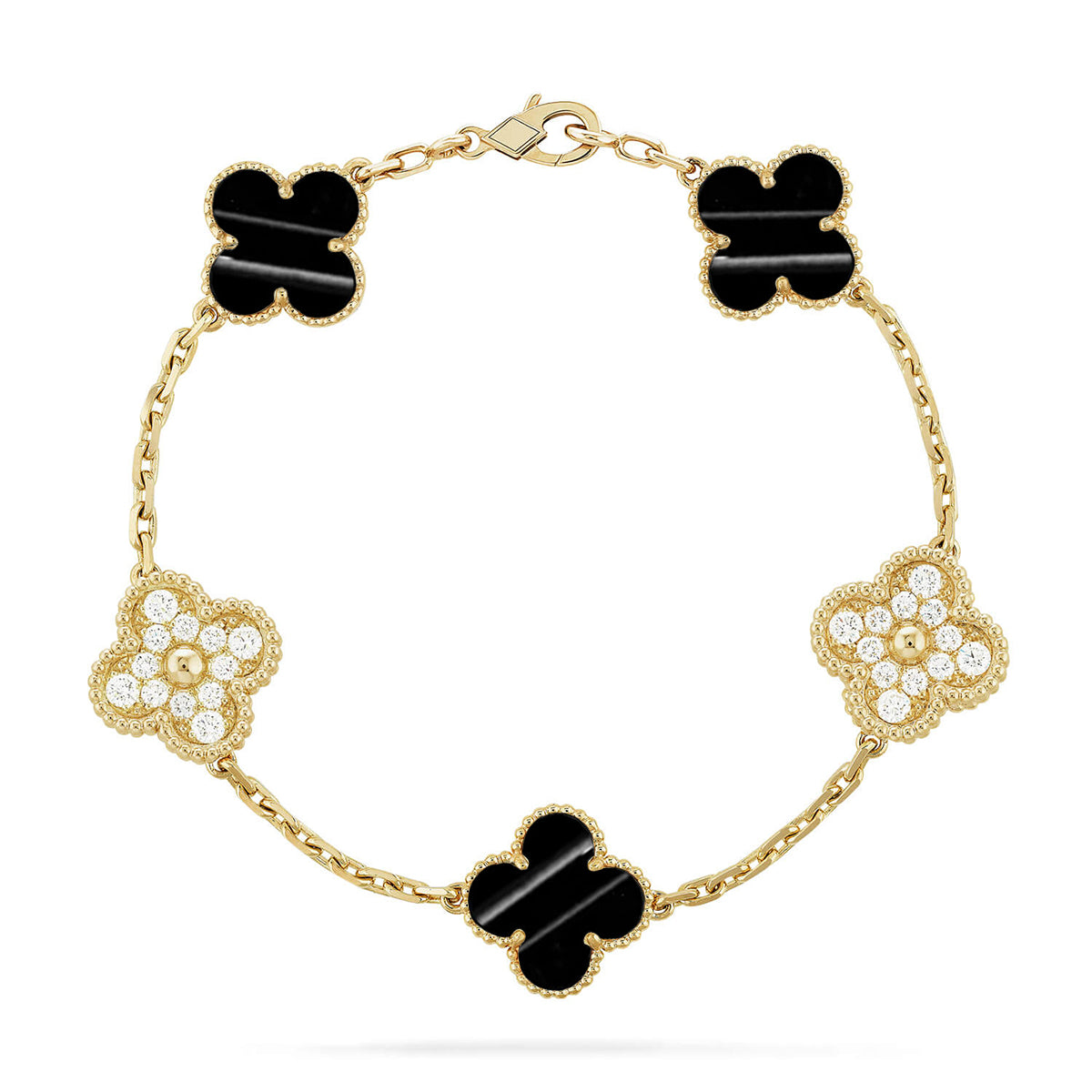 [Luxery] CLOVER 5 MOTIF PULSAR STONE BRACELET COLLECTION