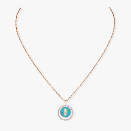 [Luxery]Demo MOVE 1 DIAMOND TURQUOISE PINK GOLD DIAMOND NECKLACE