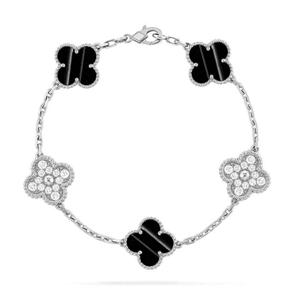 [Luxery] CLOVER 5 MOTIF PULSAR STONE BRACELET COLLECTION