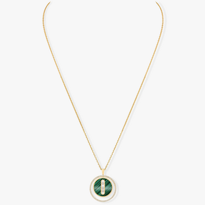 [Luxery]Demo MOVE 3 DIAMOND MALACHITE GOLD DIAMOND NECKLACE