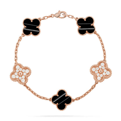 [Luxery] CLOVER 5 MOTIF PULSAR STONE BRACELET COLLECTION