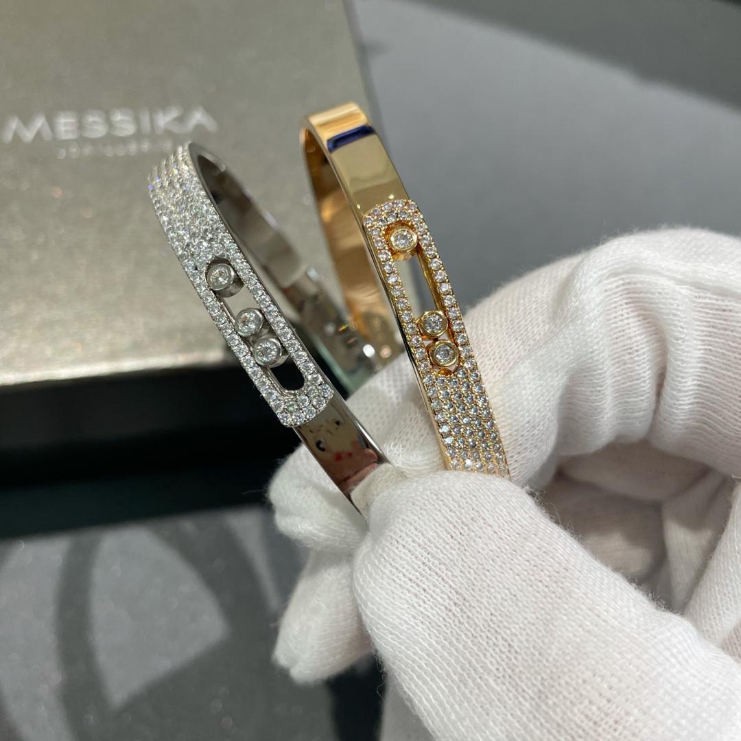 [Luxery]Move Noa Rose Gold Pavé Diamond Bangle Bracelet
