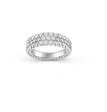 [Luxery]Three-row diamond ring