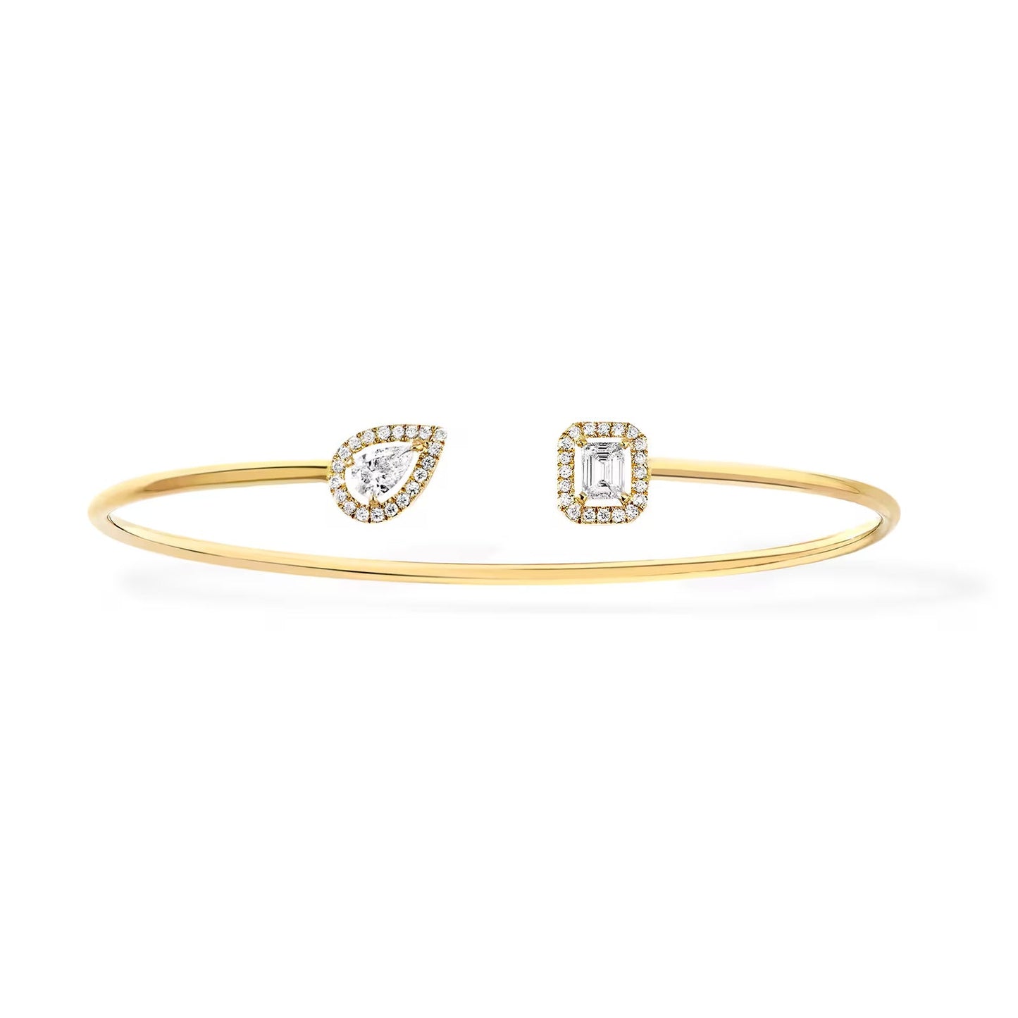 [Luxery]JONC FLEX MY TWIN TOI & MOI SILVER DIAMOND BRACELET