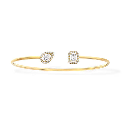 [Luxery]JONC FLEX MY TWIN TOI & MOI SILVER DIAMOND BRACELET