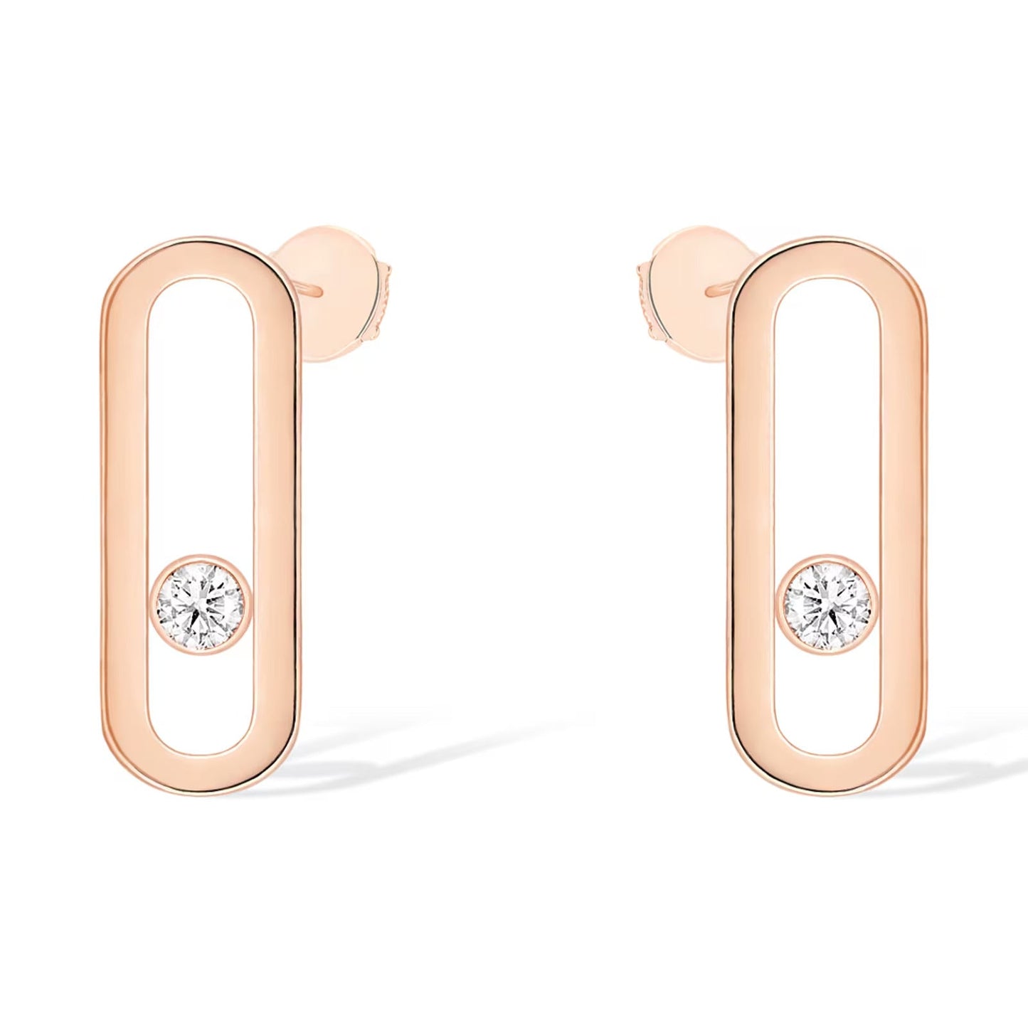 [Luxery]MOVE UNO SMALL 1 DIAMOND EARRINGS