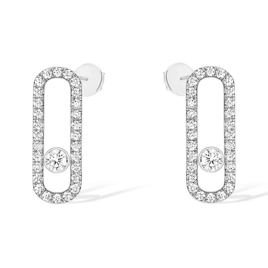 [Luxery]MOVE UNO STUD DIAMOND PAVED EARRINGS