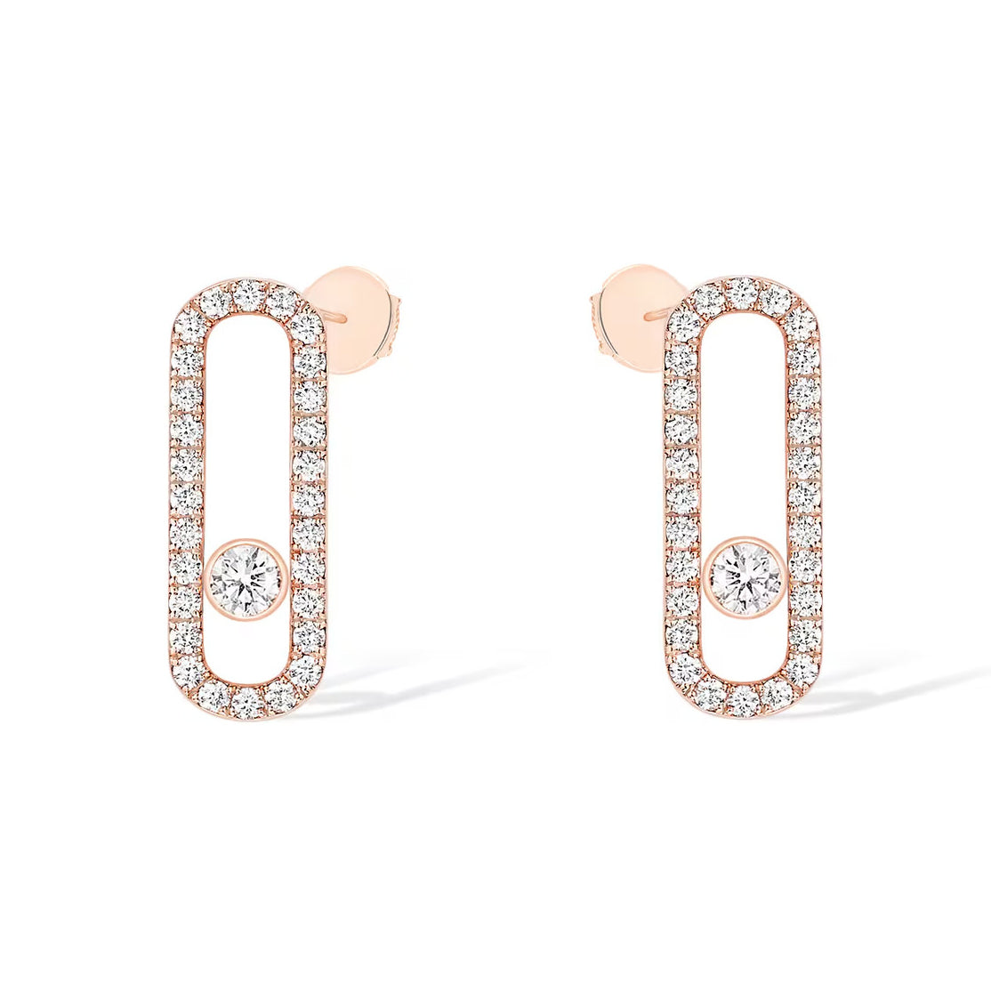 [Luxery]MOVE UNO STUD DIAMOND PAVED EARRINGS