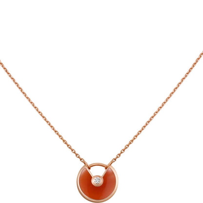[Luxery]AMULETTE GOLD CARNELIAN ONYX NECKLACE