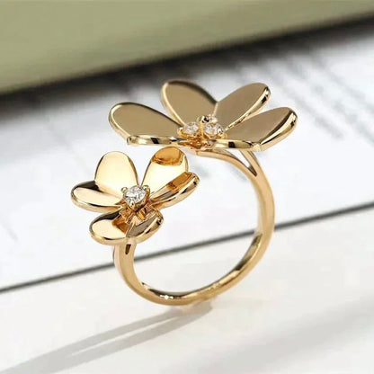 [Luxery]CLOVER COMOS GOLD DIAMOND RING