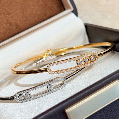 [Luxery]Move Pavé Diamond Bangle Bracelet M