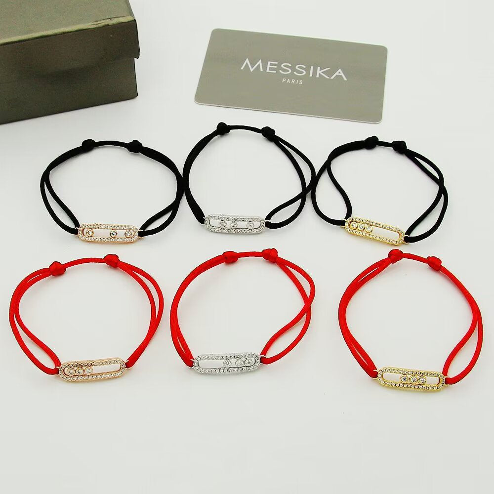 [Luxery]Messika Care(s) pink cord pavé bracelet