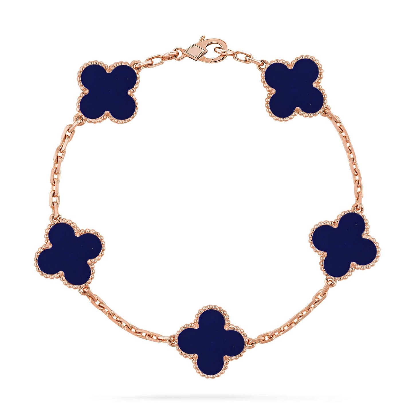 [Luxery]CLOVER 5 MOTIF LAPIS LAZULI BRACELET COLLECTION