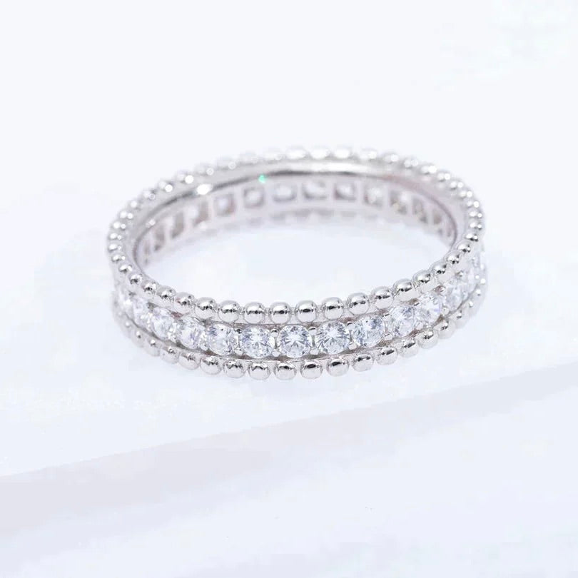 [Luxery]PERLEE DIAMOND SILVER RING