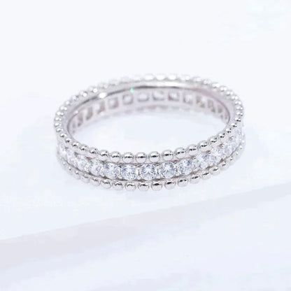 [Luxery]PERLEE DIAMOND SILVER RING