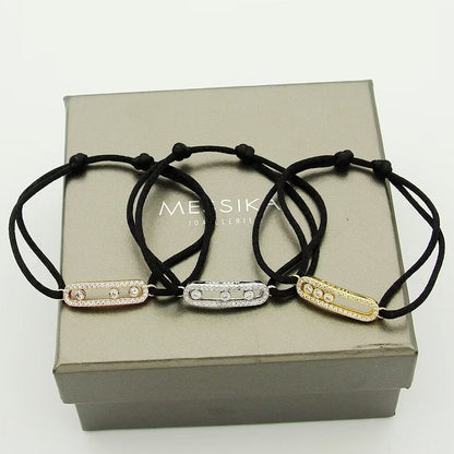 [Luxery]Messika Care(s) pink cord pavé bracelet