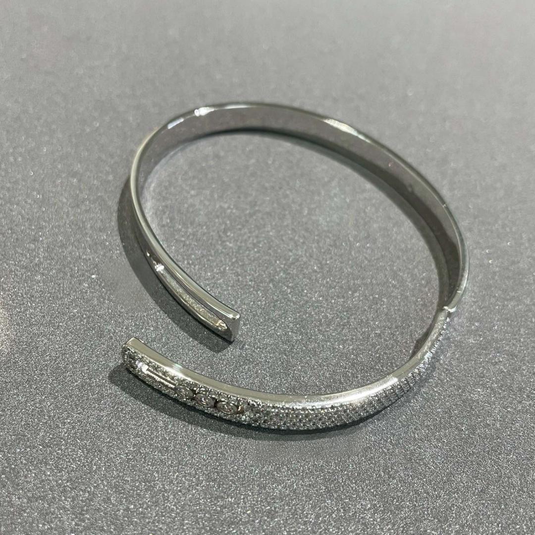 [Luxery]Move Noa Rose Gold Pavé Diamond Bangle Bracelet