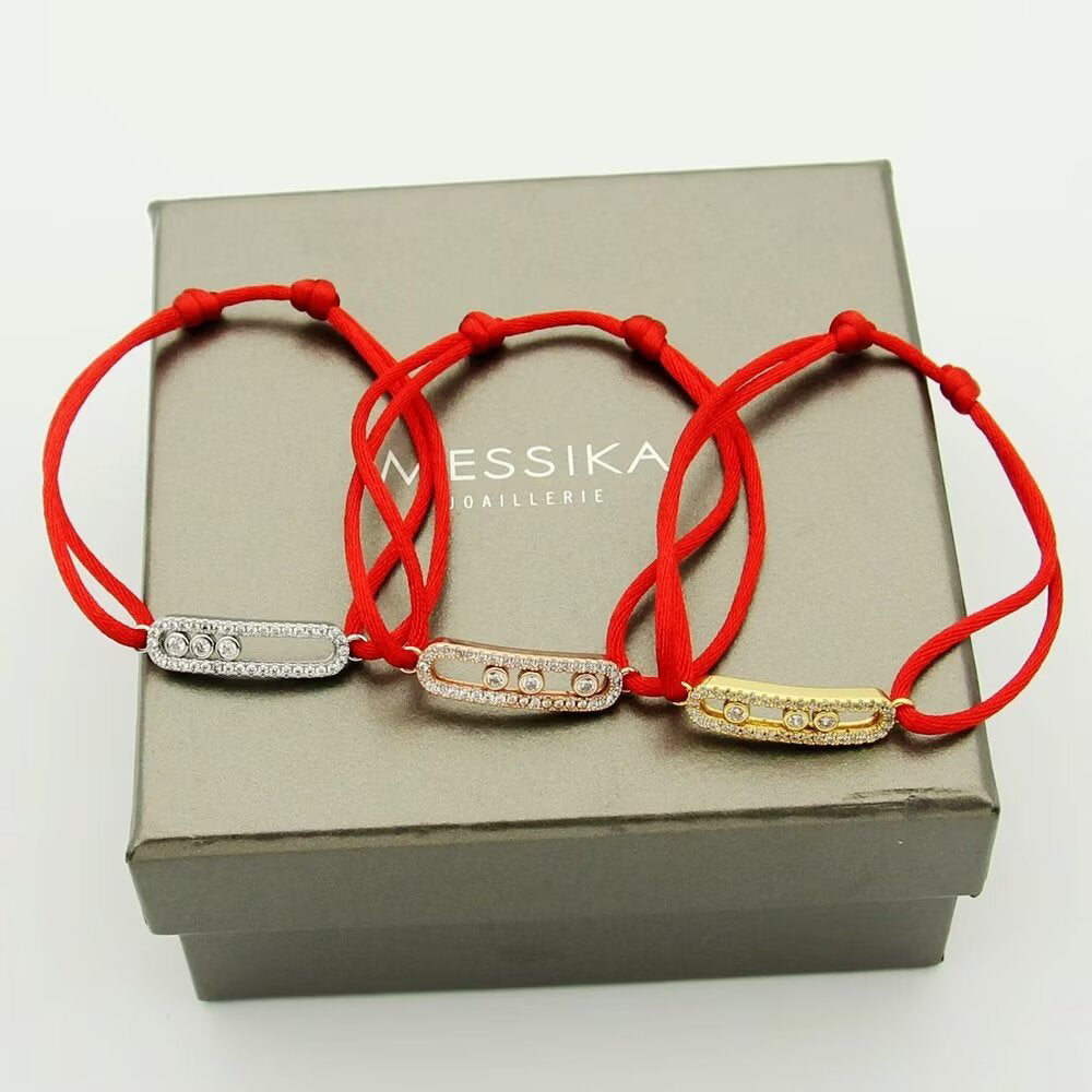 [Luxery]Messika Care(s) pink cord pavé bracelet