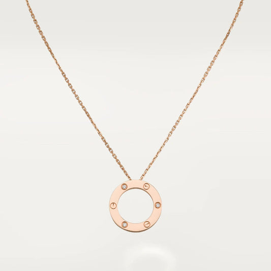 [Luxery]LOVE NECKLACE 16MM 3 DIAMONDS