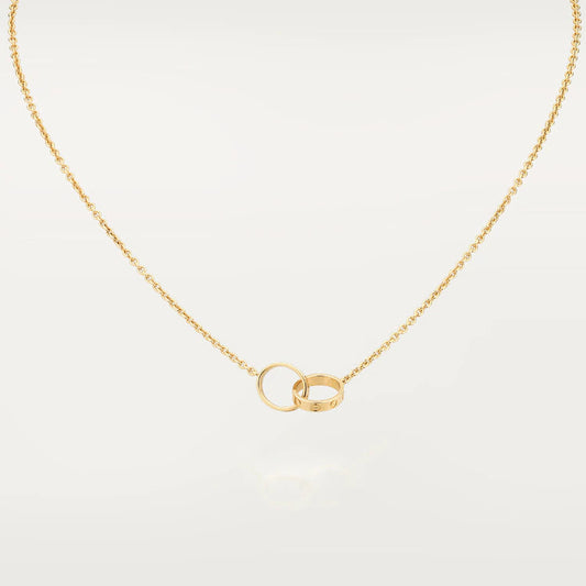 [Luxery]LOVE NECKLACE DOUBLE RING GOLD