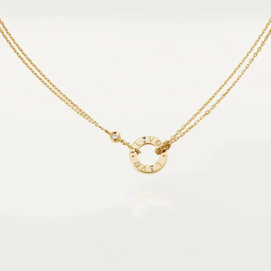 [Luxery]LOVE NECKLACE 16MM 2 DIAMONDS