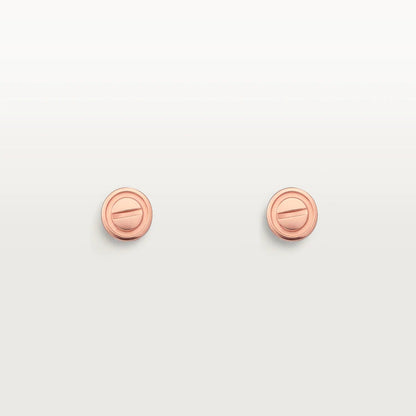 [Luxery]LOVE EARRINGS PINK GOLD 10MM