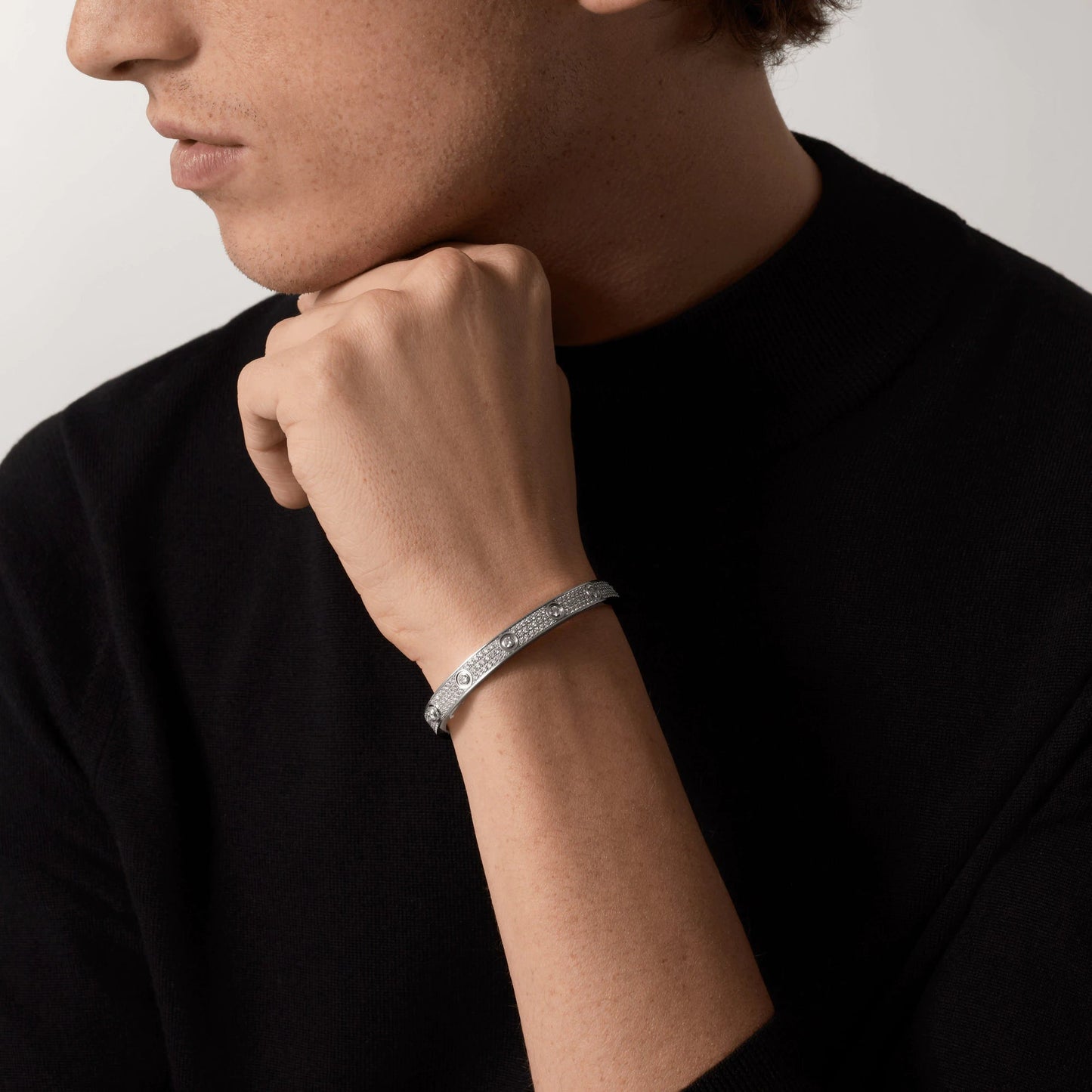 [Luxery]LOVE BRACELET 6.1MM DIAMOND-PAVED 10 BIG DIAMONDS