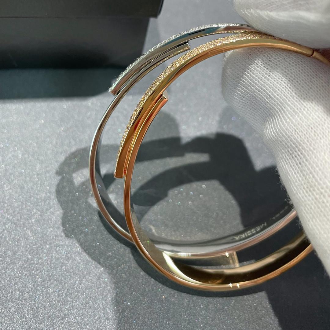 [Luxery]Move Noa Rose Gold Pavé Diamond Bangle Bracelet