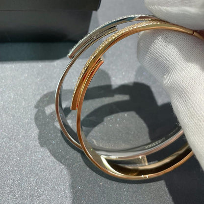 [Luxery]Move Noa Rose Gold Pavé Diamond Bangle Bracelet