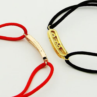[Luxery]Messika Care(s) pink cord pavé bracelet