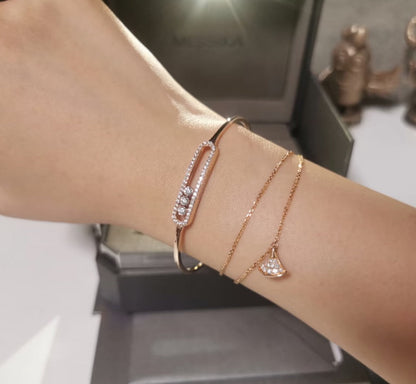 [Luxery]Move Pavé Diamond Bangle Bracelet M
