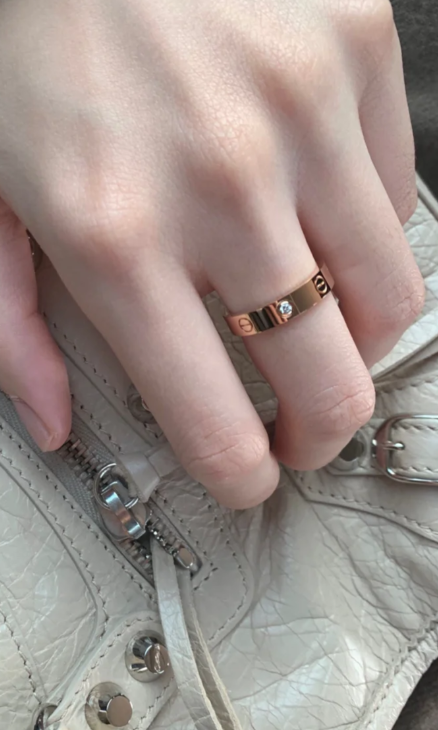 [Luxery]LOVE RING 4MM 1 DIAMOND