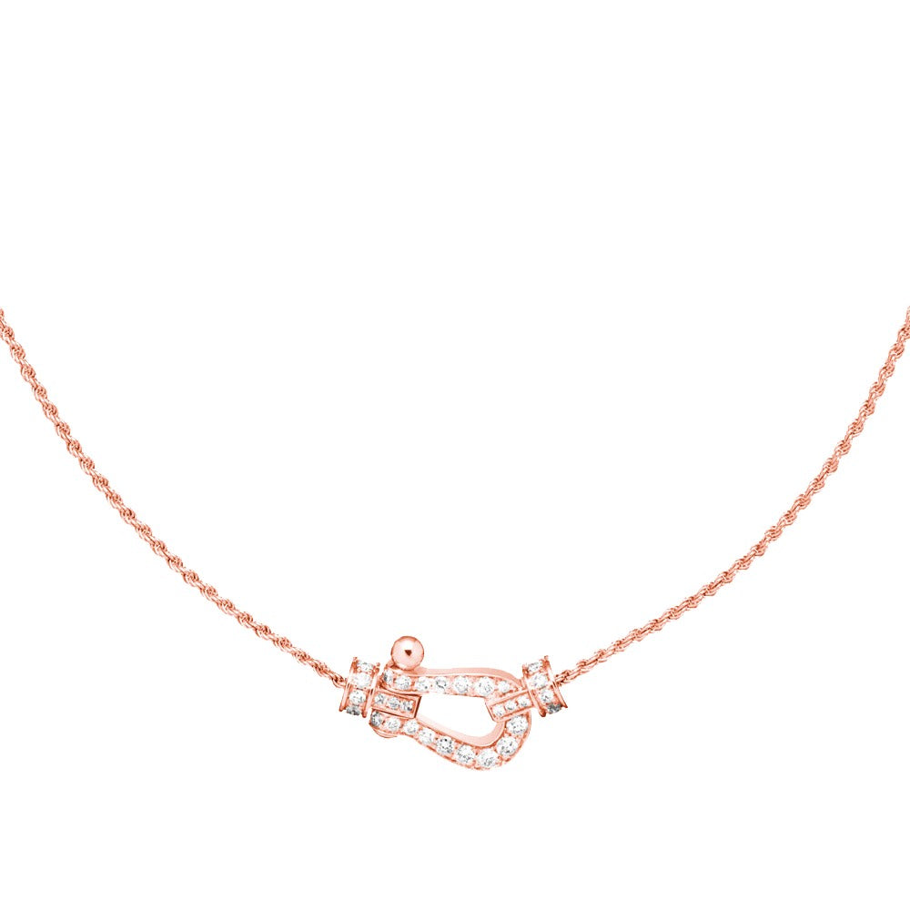 [Luxery]FORCE 10 PINK GOLD DIAMOND NECKLACE