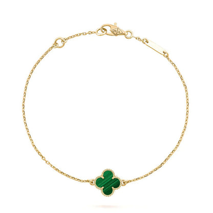 [Luxery]CLOVER BRACELET MALACHITE 1 MOTIF