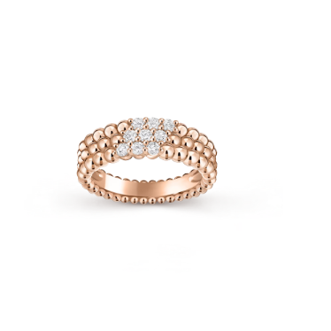 [Luxery]Three-row diamond ring