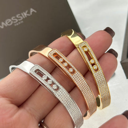 [Luxery]Move Noa Rose Gold Pavé Diamond Bangle Bracelet