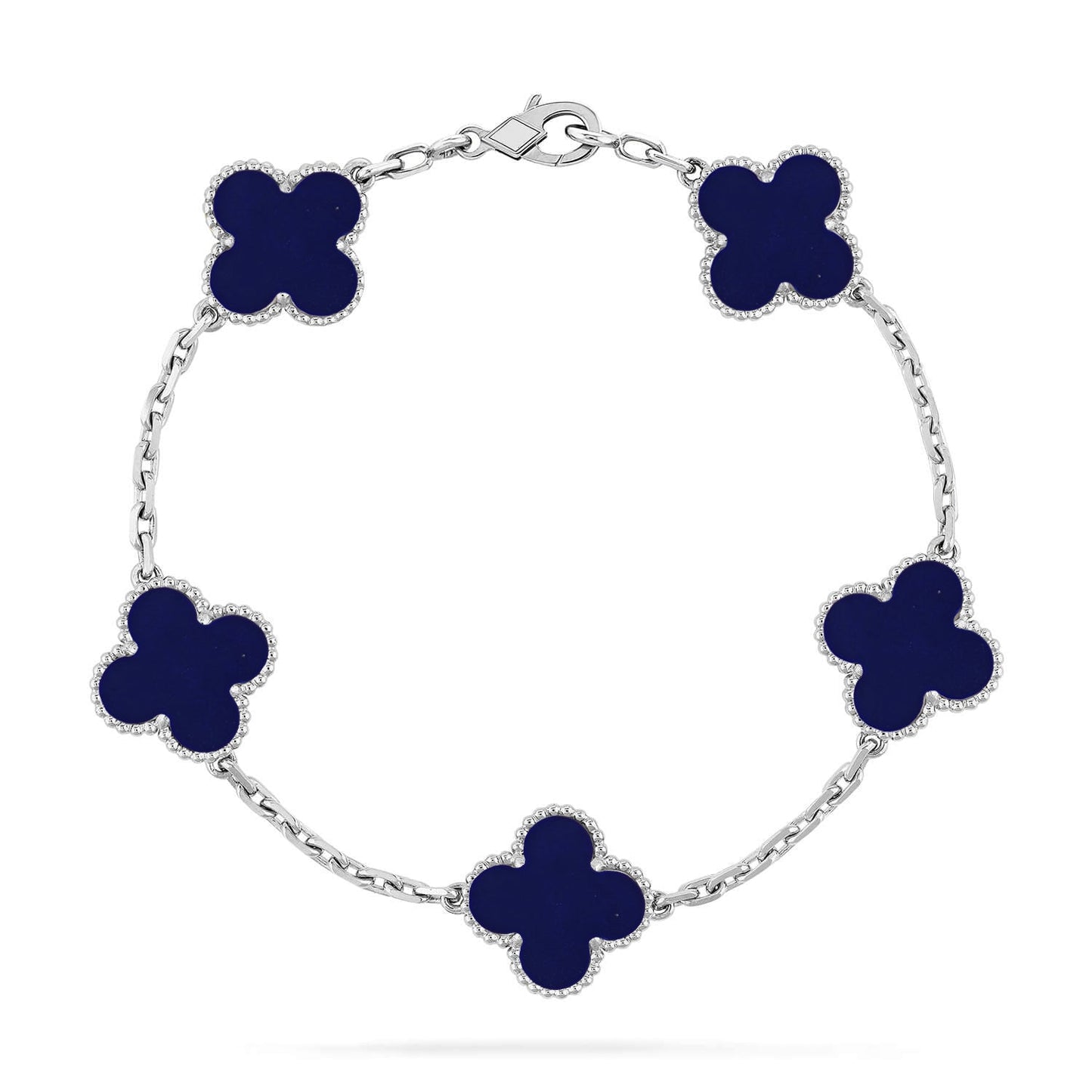 [Luxery]CLOVER 5 MOTIF LAPIS LAZULI BRACELET COLLECTION