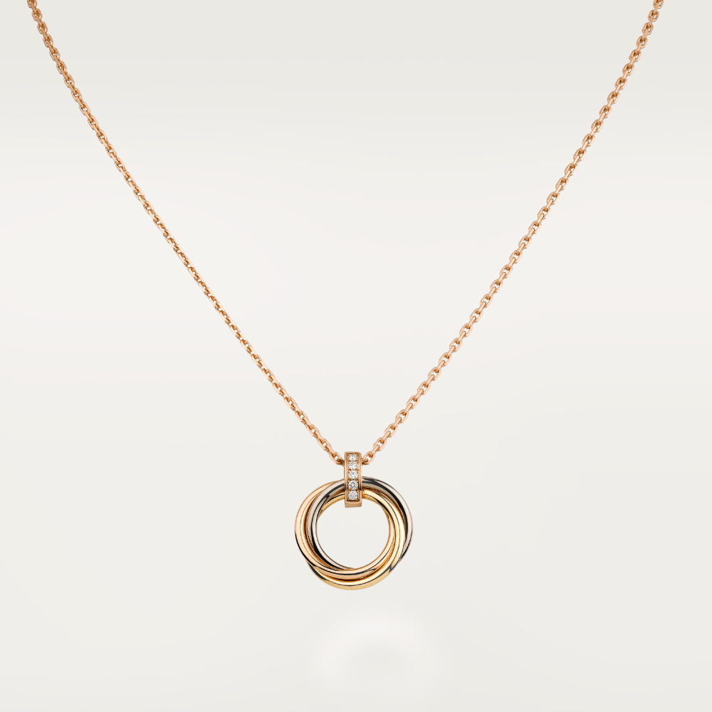 [Luxery]TRINITY NECKLACE GOLD  DIAMONDS