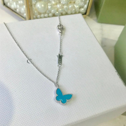 [Luxery]BUTTERFLY TURQUOISE BUTTERFLY BRACELET SILVER