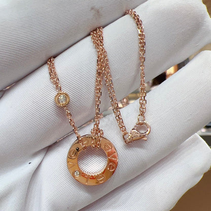 [Luxery]LOVE NECKLACE 16MM 2 DIAMONDS