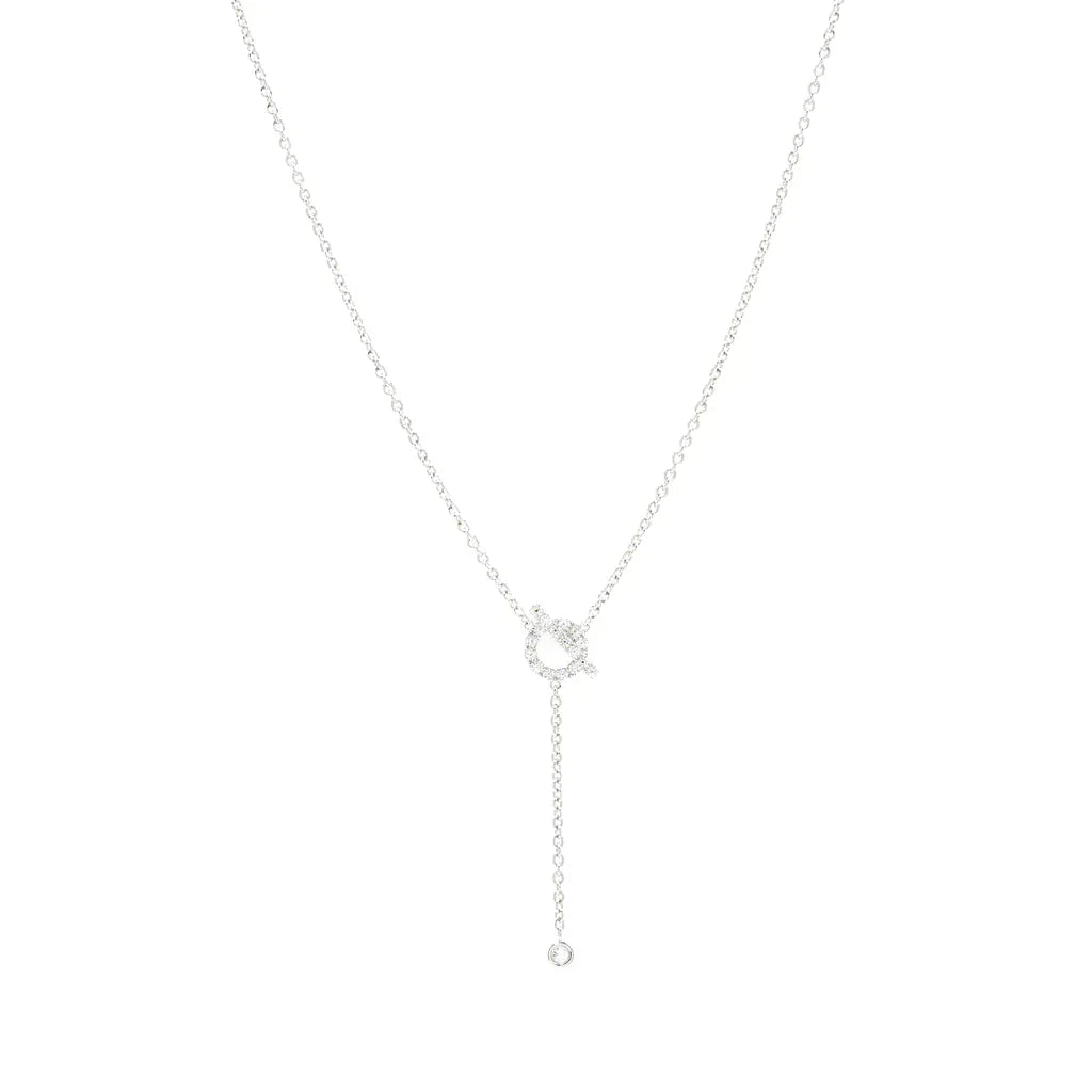 [Luxery]FINESSE SILVER DIAMOND NECKLACE