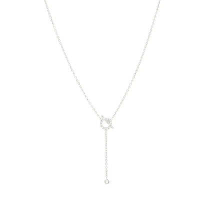 [Luxery]FINESSE SILVER DIAMOND NECKLACE