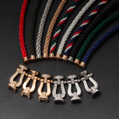 [Luxery]FORCE LARGE HORSESHOE HALF DIAMOND BRACELET ROSE GOLD