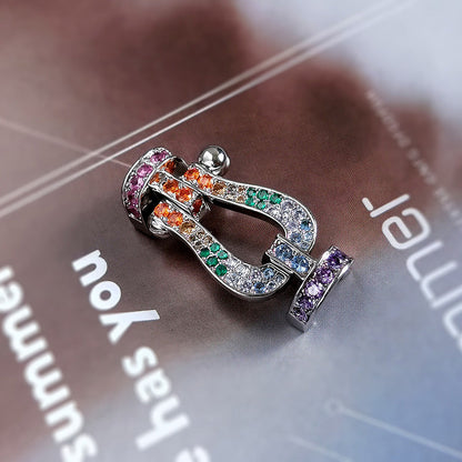 [Luxery]FORCE LARGE HORSESHOE CLASP  METAL BRACELET