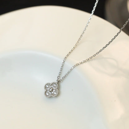 [Luxery]CLOVER MINI 9.5MM PENDANT DIAMOND NECKLACE