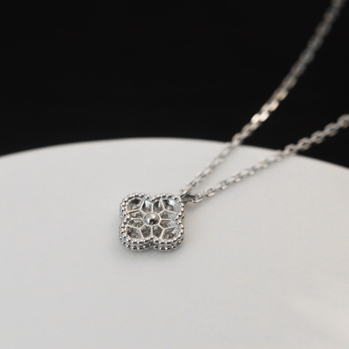 [Luxery]CLOVER MINI 9.5MM PENDANT DIAMOND NECKLACE