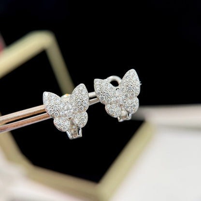 [Luxery]BUTTERFLY ALL DIAMOND EARRINGS
