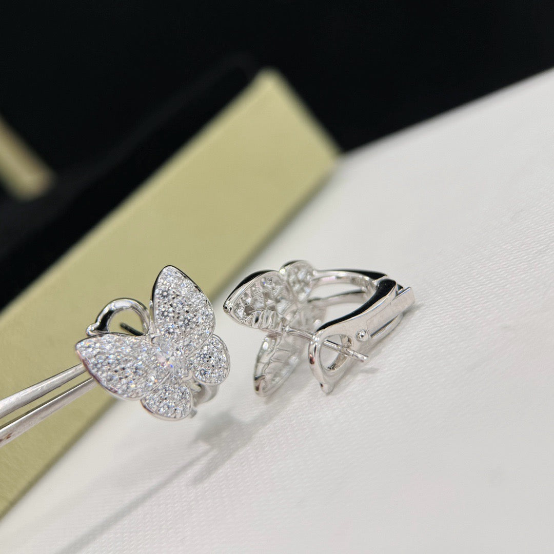 [Luxery]BUTTERFLY ALL DIAMOND EARRINGS