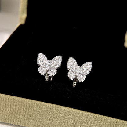 [Luxery]BUTTERFLY ALL DIAMOND EARRINGS